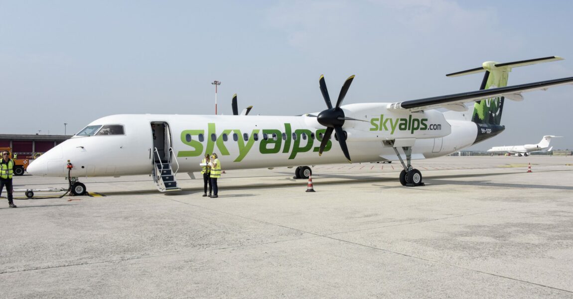 SkyAlps wird im Sommer 2024 zwölf Q400 betreiben.