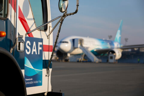 SAF Betankung des Boeing EcoDemonstrators.