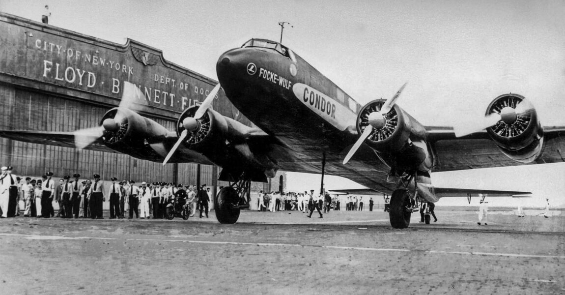 Weder das Floyd Bennett Field in New York (Foto) noch der Startflughafen Berlin-Staaken sind noch aktiv.