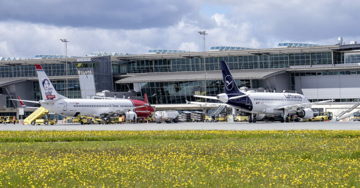 Am Flughafen Billund treffen sich Low-Coster
wie Netzwerkcarrier.