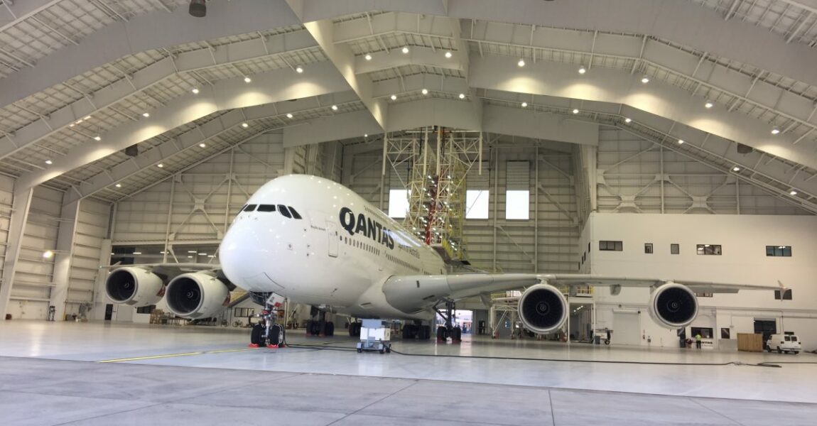 Eine A380 von Qantas.