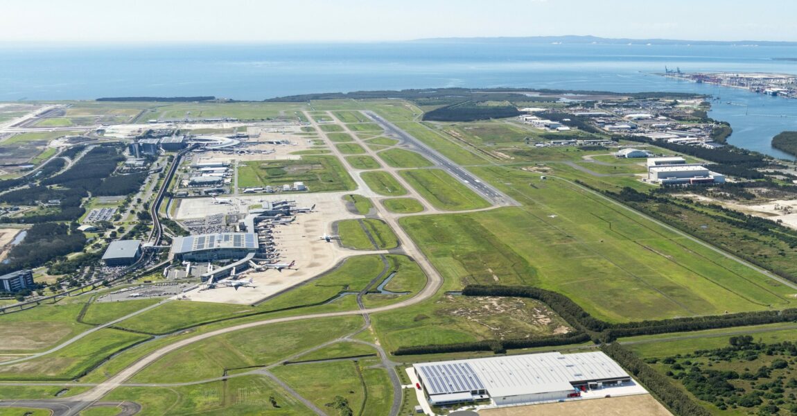 Am Flughafen Brisbane entsteht derzeit für 50 Millionen Australische Dollar ein neues Postsortierzentrum (unten im Bild eingezeichnet).