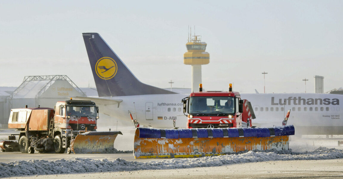 Bodenverkehrsdienste erhalten vom DWD wichtige Wetterdaten, um frühzeitig die Arbeiten auf dem Vorfeld planen zu können.