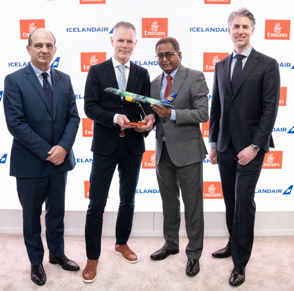 News während der ITB Berlin 2024: Icelandair und Emirates gehen eine Partnerschaft ein. 