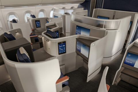 So sieht die neue Allegris-Business-Class-Kabine von Lufthansa aus.