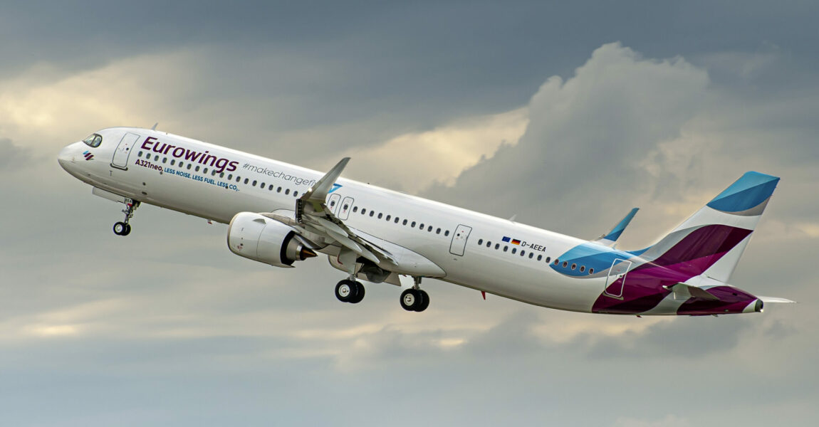 Ihre fünf A321neo setzt Lufthansa-Tochter Eurowings zu stark nachgefragten Mittelstreckenzielen wie Mallorca ein.