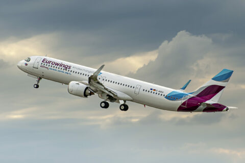 Ihre fünf A321neo setzt Lufthansa-Tochter Eurowings zu stark nachgefragten Mittelstreckenzielen wie Mallorca ein.
