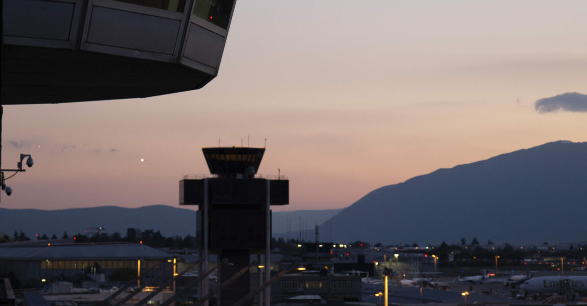 Flughafen Genf.