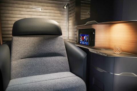 Ein Blick in die neue First Class von British Airways.