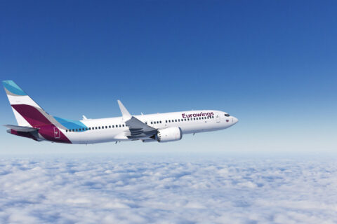 Boeing 737-8 MAX von Eurowings.
