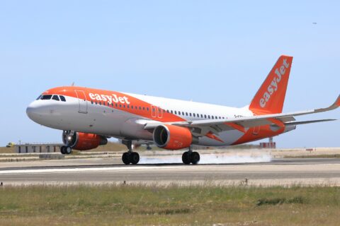 Eine A320 von Easyjet.