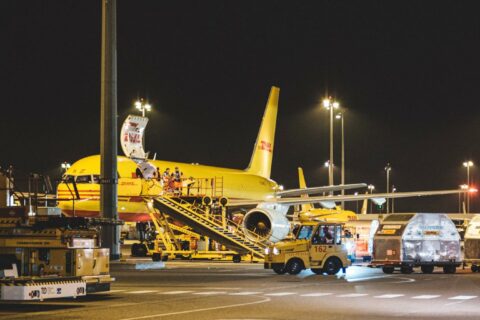 Europäisches Luftfrachtdrehkreuz: DHL am Flughafen Leipzig.