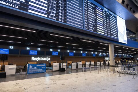 Am Flughafen Vilnius wurde auf die Eröffnung des neuen Abflugterminals angestoßen.