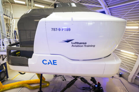 787-Simulator von Lufthansa Aviation Training am Standort Wien.