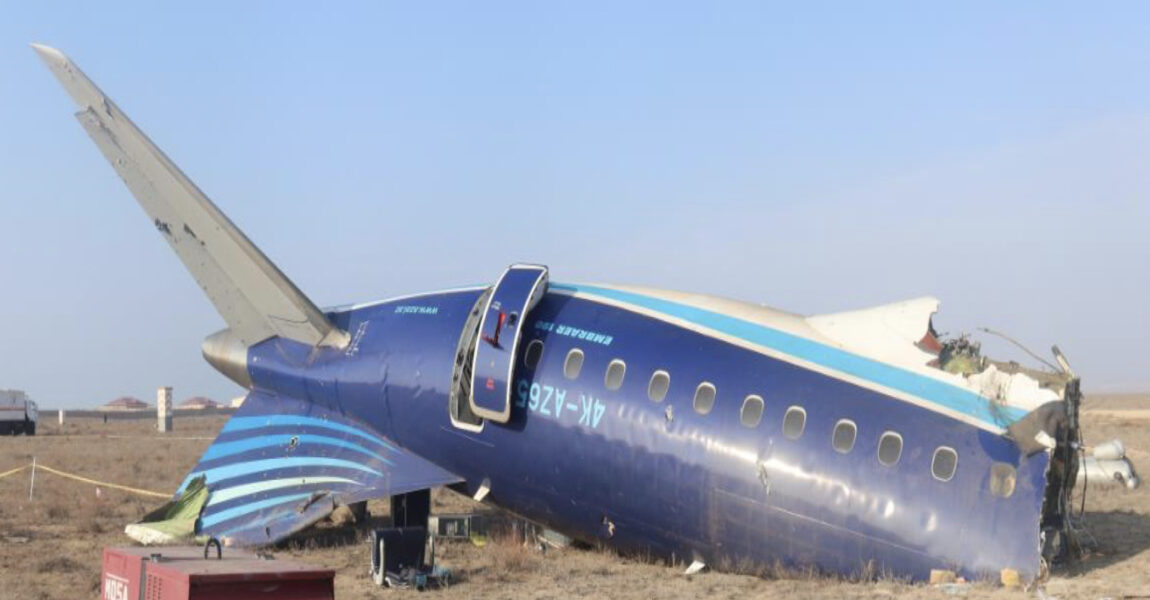 Die verunglückte Maschine von Azerbaijan Airlines.