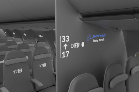 Studenten der Tongji-Universität in Schanghai entwickelten gemeinsam mit Boeing ein Projektionssystem für unterschiedlichste Antwendungenbereiche in der Kabine. 
