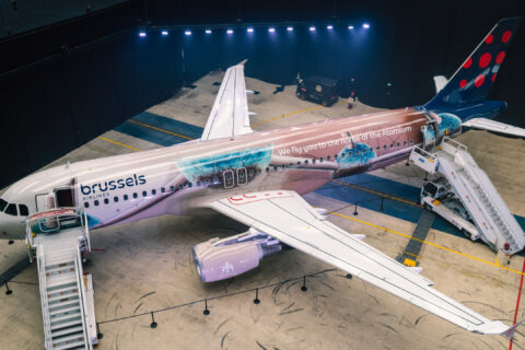Brussels Airlines hat gestern ihre Atomium-A320 in Empfang genommen.