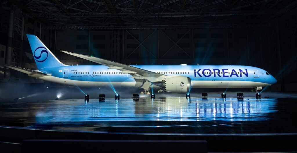 So sieht die neue Flugzeugbemalung von Korean Air aus.