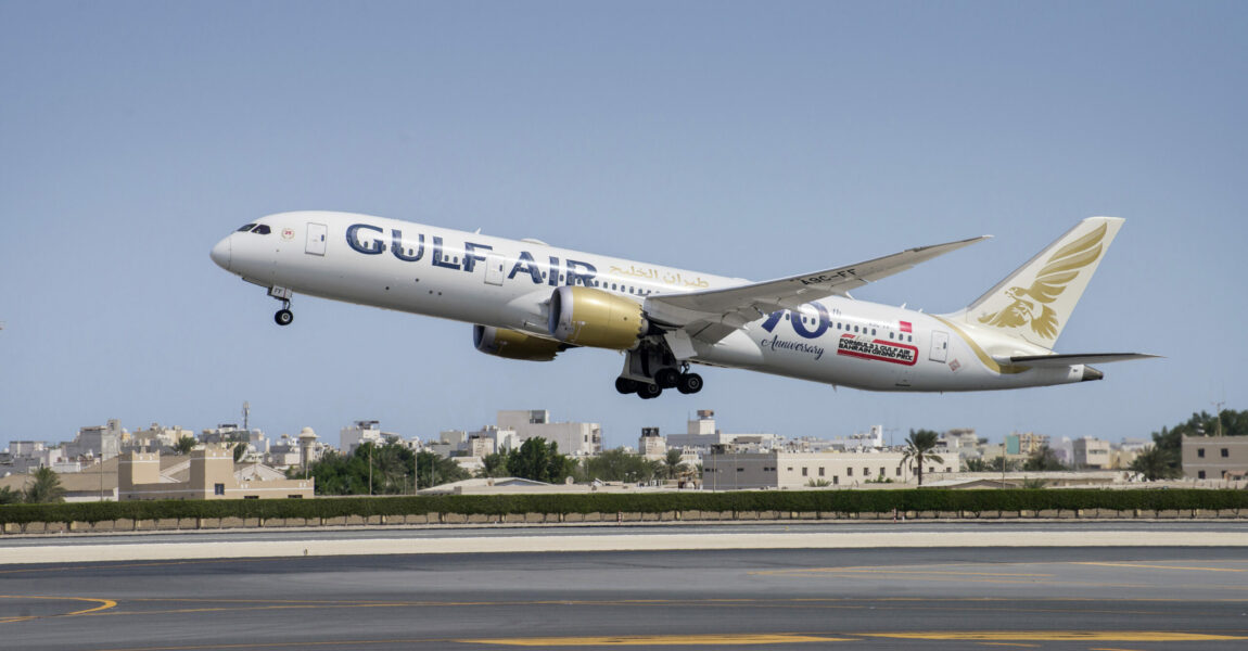 Gulf Air setzt auf Langstreckenflügen nach Asien oder auch Großbritannien Boeing 787 ein.