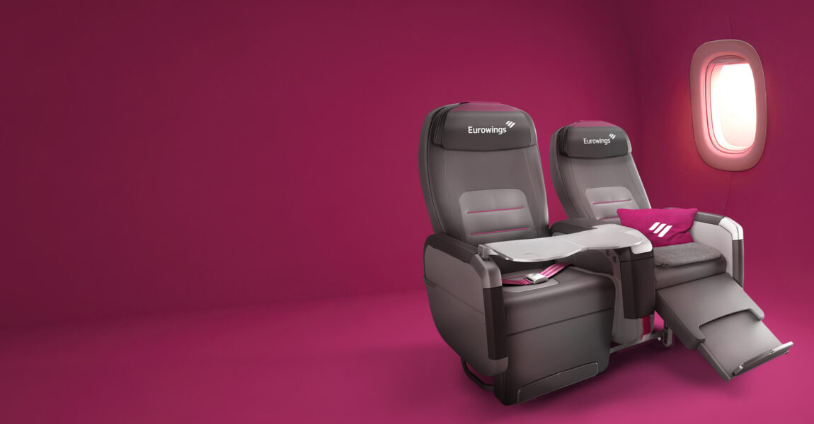 So sieht der neue Premium BIZ Seat von Eurowings aus.