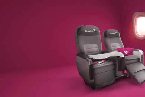 So sieht der neue Premium BIZ Seat von Eurowings aus.