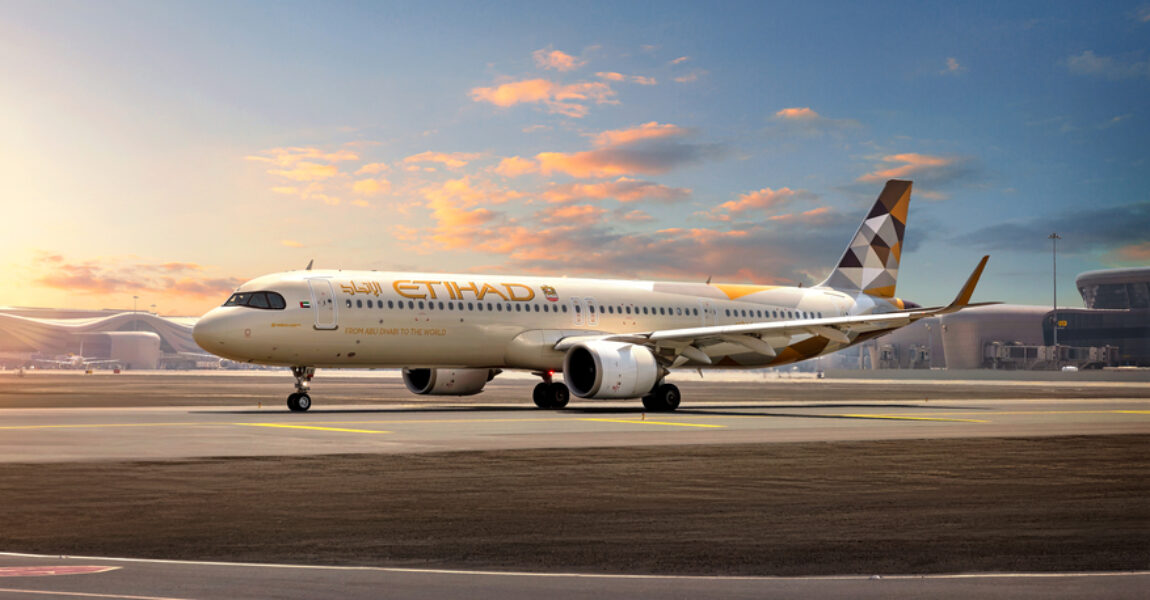 Eine A321neo von Etihad.