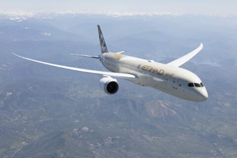 Eine Boeing 787 von Etihad.