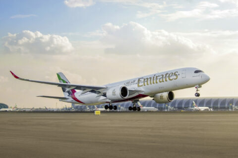 Emirates betreibt jetzt neben Boeing 777 und A380 auch A350 (Foto).