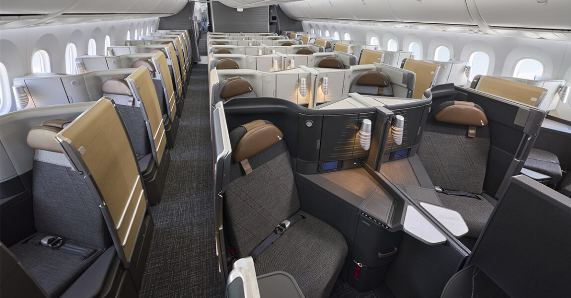 Die neuen Boeing 787-9P der American Airlines haben 51 Business-Class-Suiten an Bord.