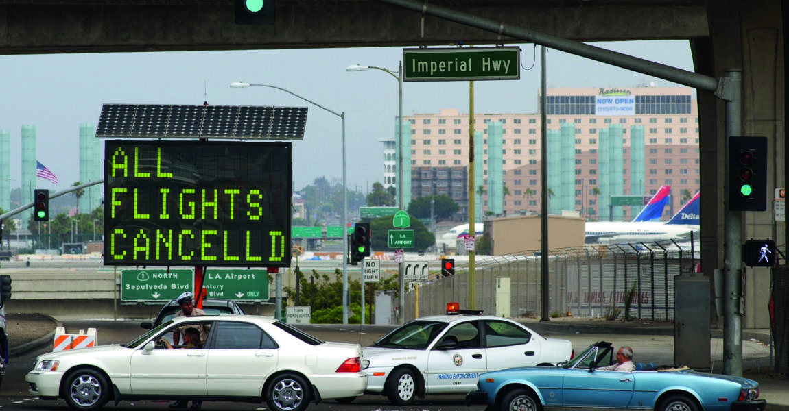 Geschlossener Los Angeles Airport am
11. September 2001.