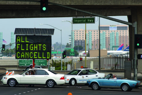 Geschlossener Los Angeles Airport am
11. September 2001.