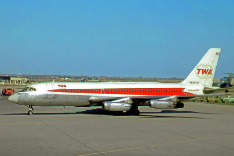 Die Convair 880 flog auch in Diensten der TWA