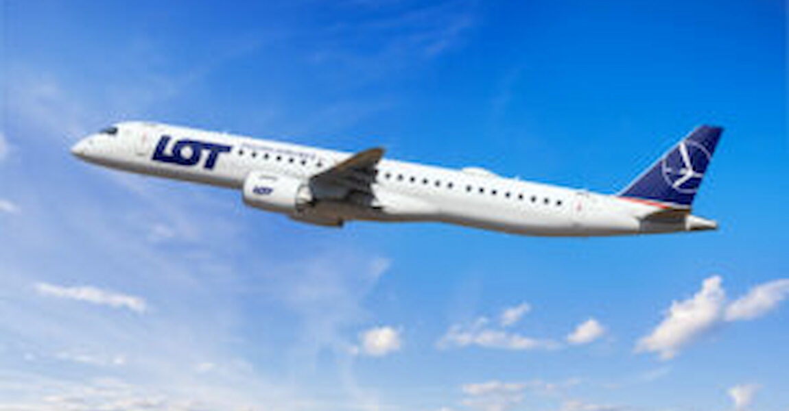 Mit modernen Embraer-Flugzeugen fliegt LOT derzeit auch nach Frankfurt.