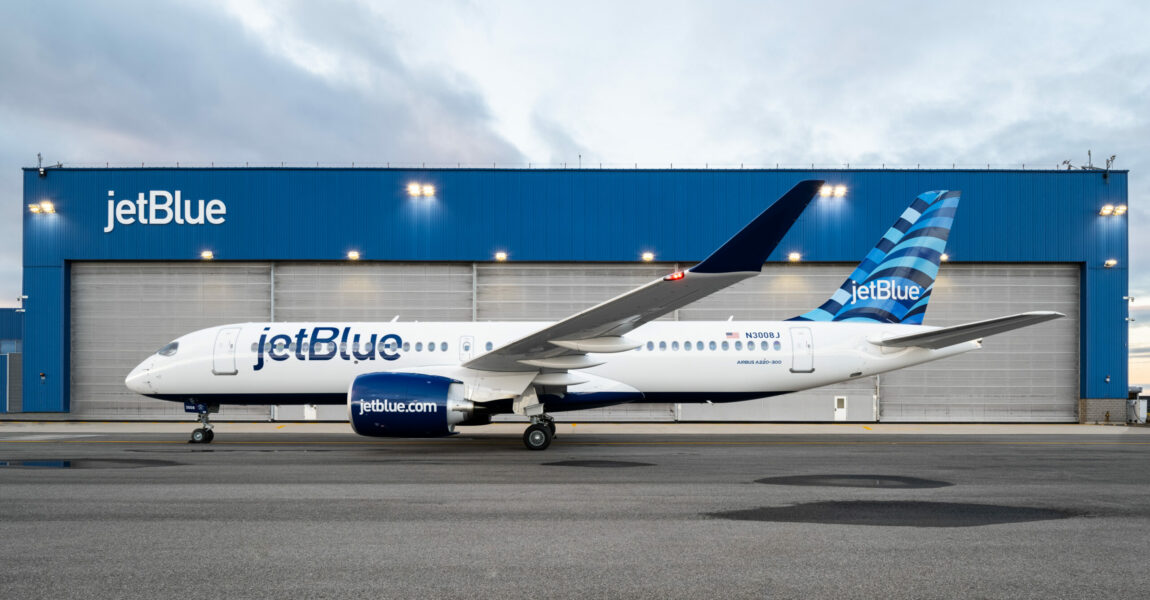 Jetblue löste ihre letze Embraer E190 durch Airbus A220-300 (Foto) ab. 