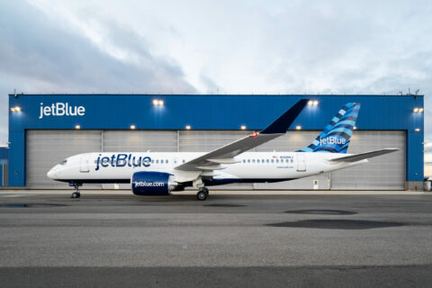 Jetblue löste ihre letze Embraer E190 durch Airbus A220-300 (Foto) ab. 