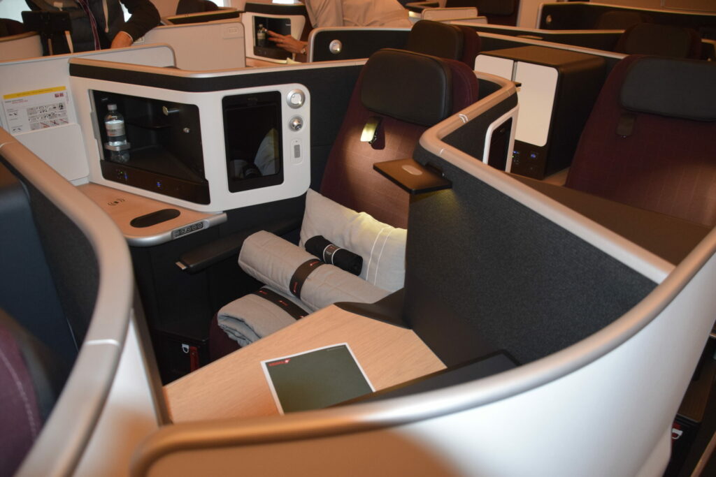 Ein Blick in die neue Business Class Suite von Swiss. Ein Blick in die neue Business Class Suite von Swiss.