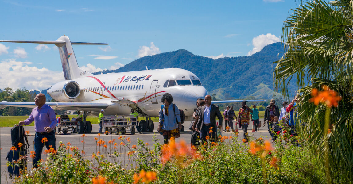 Ihre Fokker 70 setzt Air Niugini hauptsächlich im Inland ein - wie hier in Mount Hagen