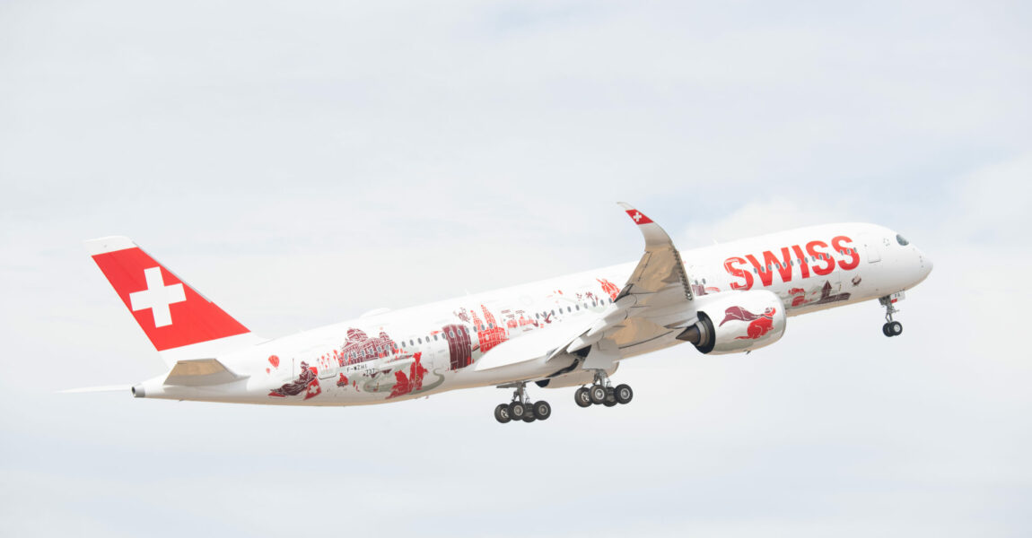 Die erste A350 für SWISS.