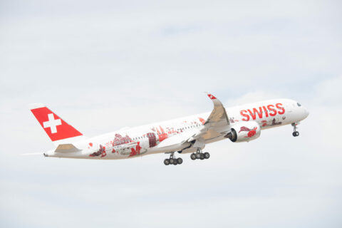 Die erste A350 für SWISS.