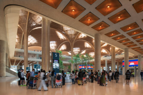 Der Techno International Airport in Phnom Penh, Kambodscha, wurde heute offiziell eingeweiht.