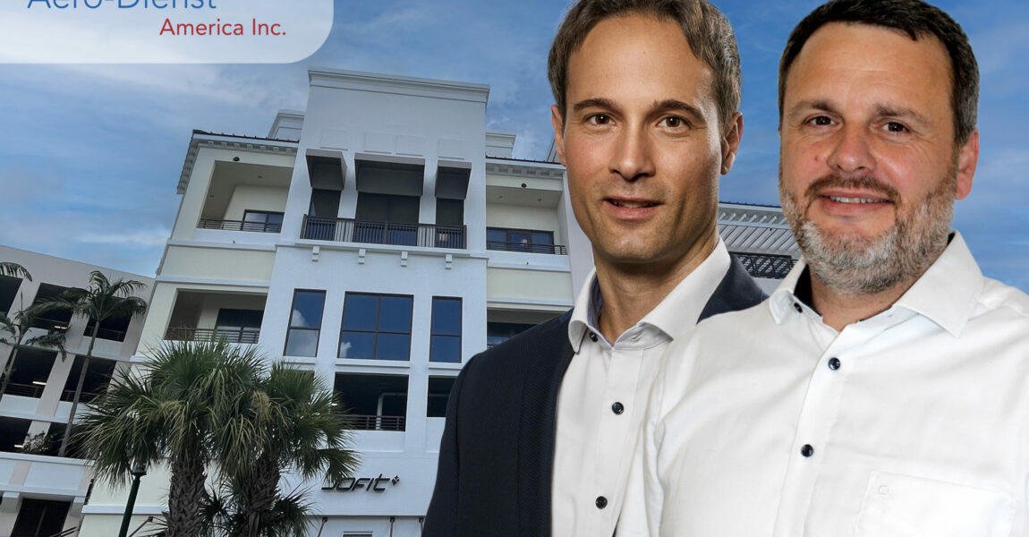 Aero-Dienst GmbH gründet US-Tochter. André Ebach, CEO der Aero-Dienst GmbH und Mathias Mößner, CEO der Aero-Dienst America Inc.