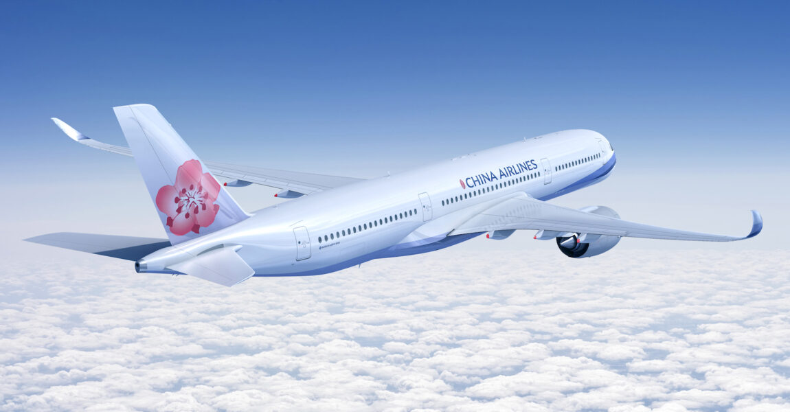 Die taiwanische Fluggesellschaft China Airlines setzt unter anderem Airbus A350-900 auf der Langstrecke ein.