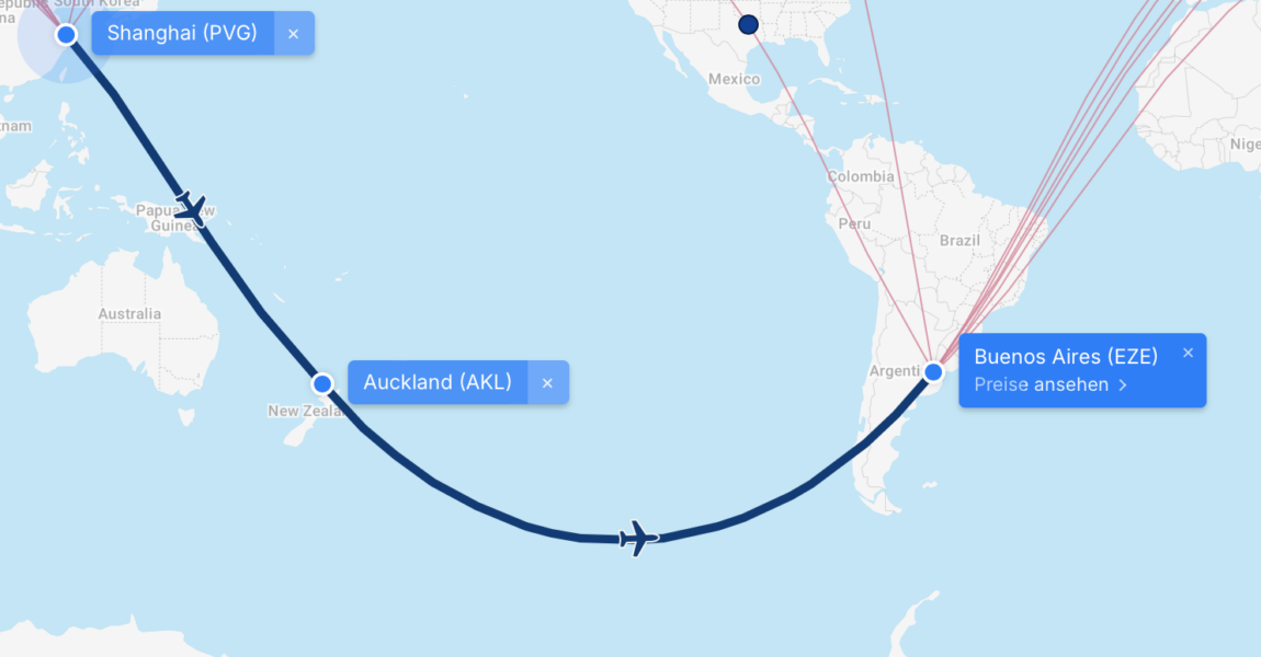 20.000 Kilometer liegen zwischen Shanghai uns Buenos Aires.