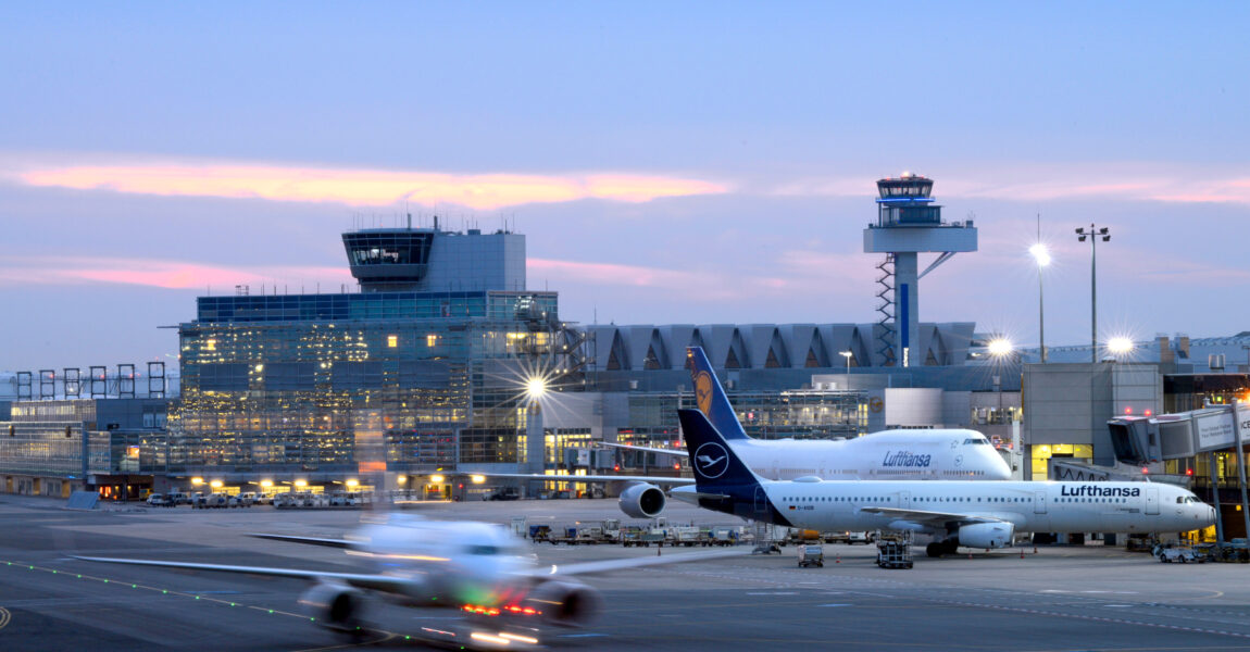 Rollverkehr am Flughafen Frankfurt.