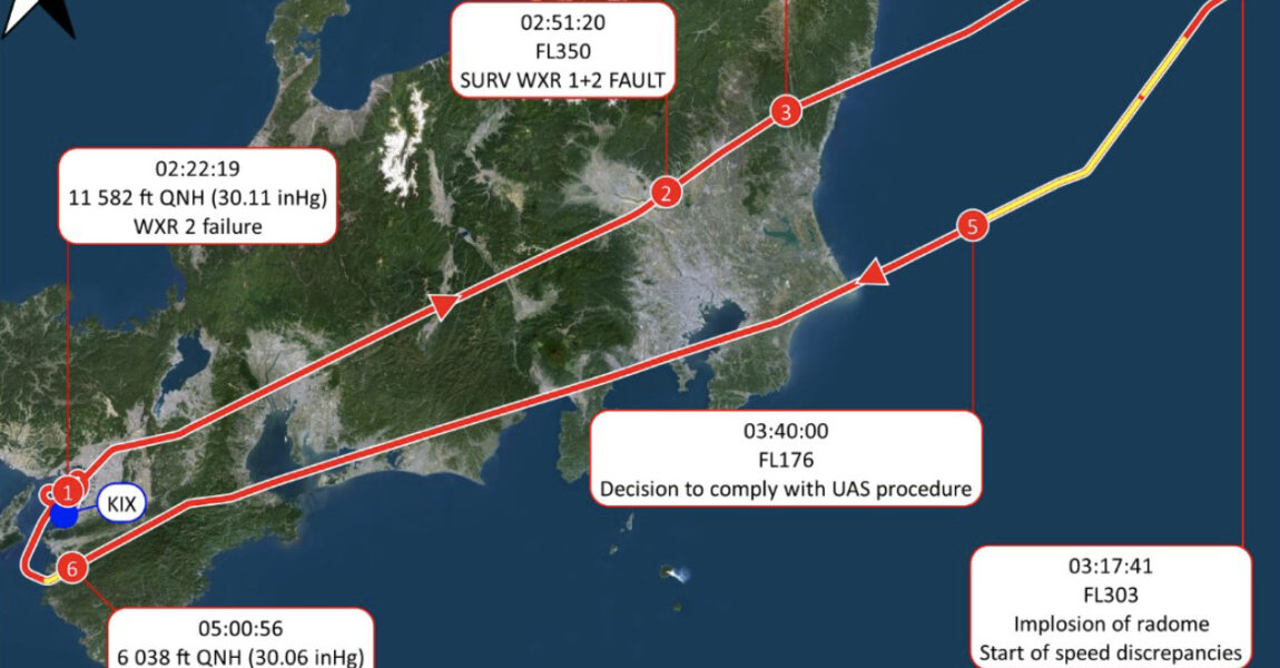 Im Cockpit von Flug AF291 entschied man sich schnell wieder umzukehren.