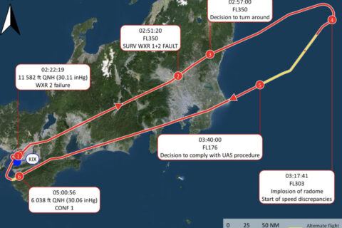 Im Cockpit von Flug AF291 entschied man sich schnell wieder umzukehren.