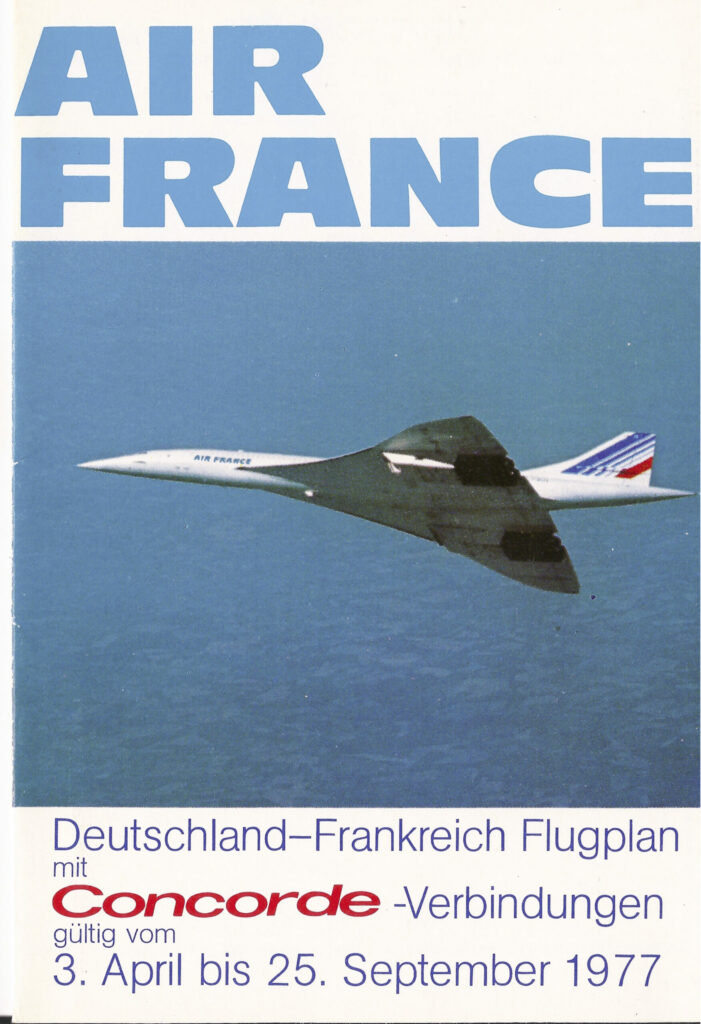 Air France, Flugplan, Concorde, 1977