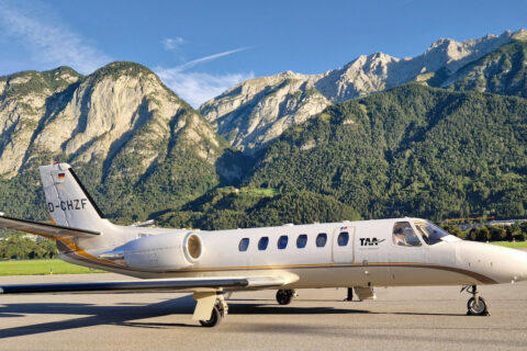 TAA betreibt drei Flugzeuge des Typs Cessna 550B Citation Bravo.