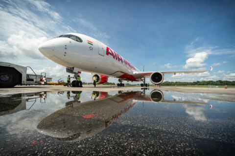 Air India setzt auf ihren Langstreckenverbindungen unter anderem A350-900 ein.
