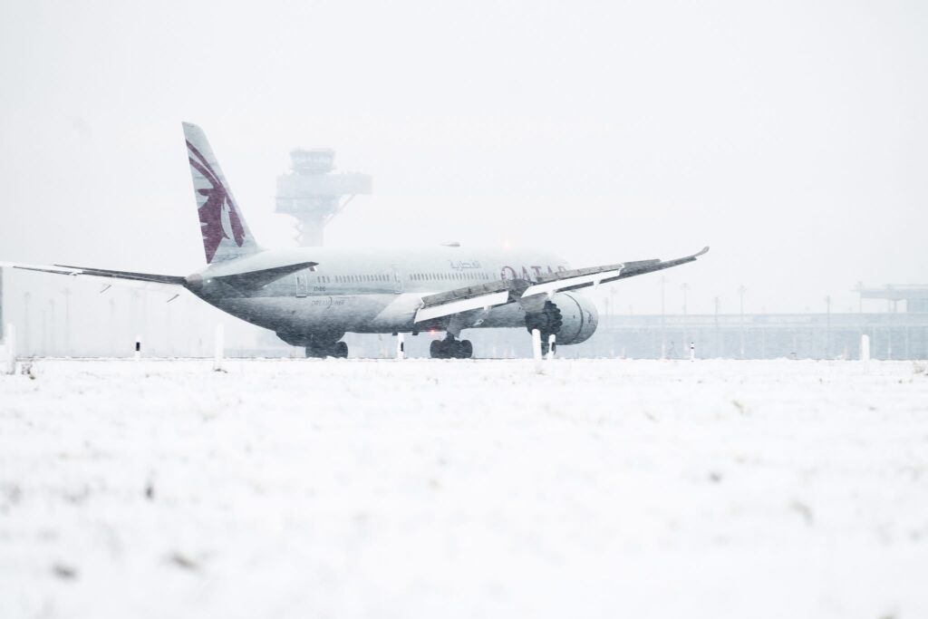 Schnee und Eis am Flughafen BER